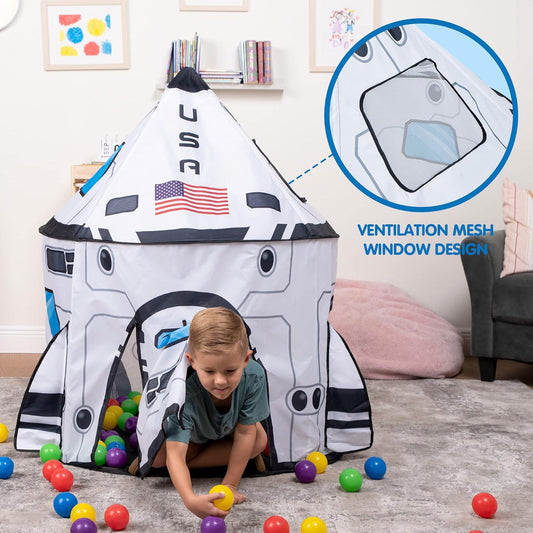 JOYIN rocket ship play tent tote carrying bag for easy transport