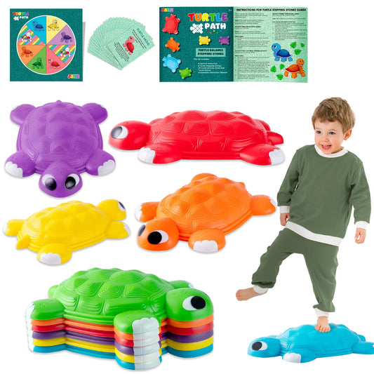 JOYIN Turtle Balance Stepping Stones set for safe outdoor play and balance improvement