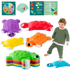 JOYIN Turtle Balance Stepping Stones set for safe outdoor play and balance improvement