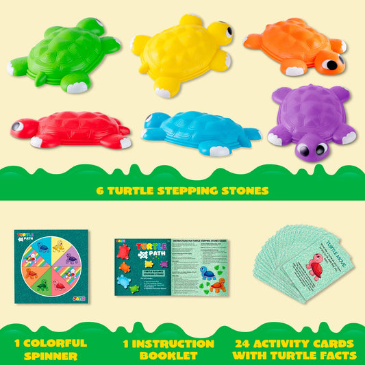 JOYIN Turtle Balance Stepping Stones stackable design for easy storage