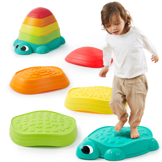 JOYIN turtle balance stones from top view for safe indoor or outdoor play