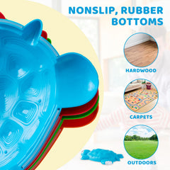 JOYIN Turtle Balance Stones used to create an obstacle course for active play