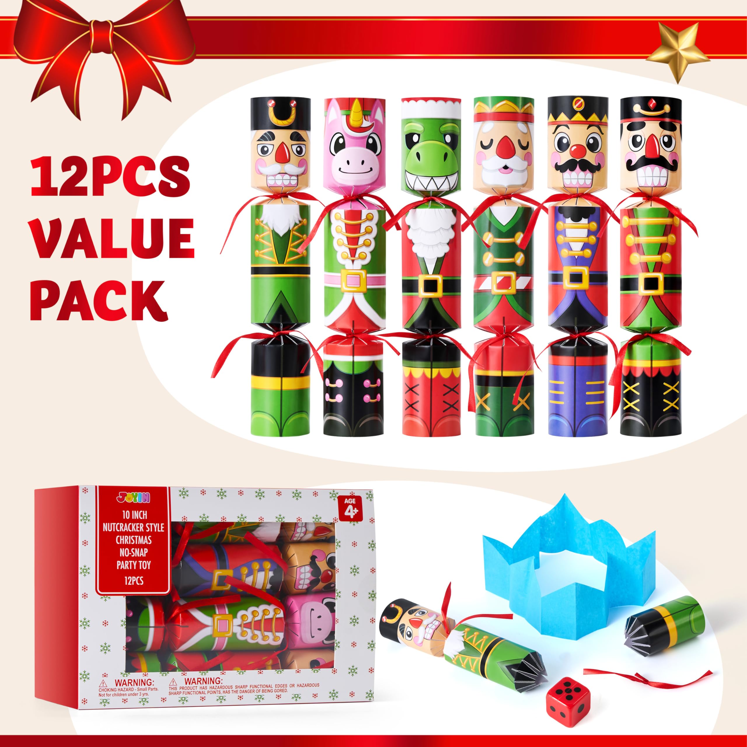 JOYIN 12-pack Christmas party favors for lively gatherings