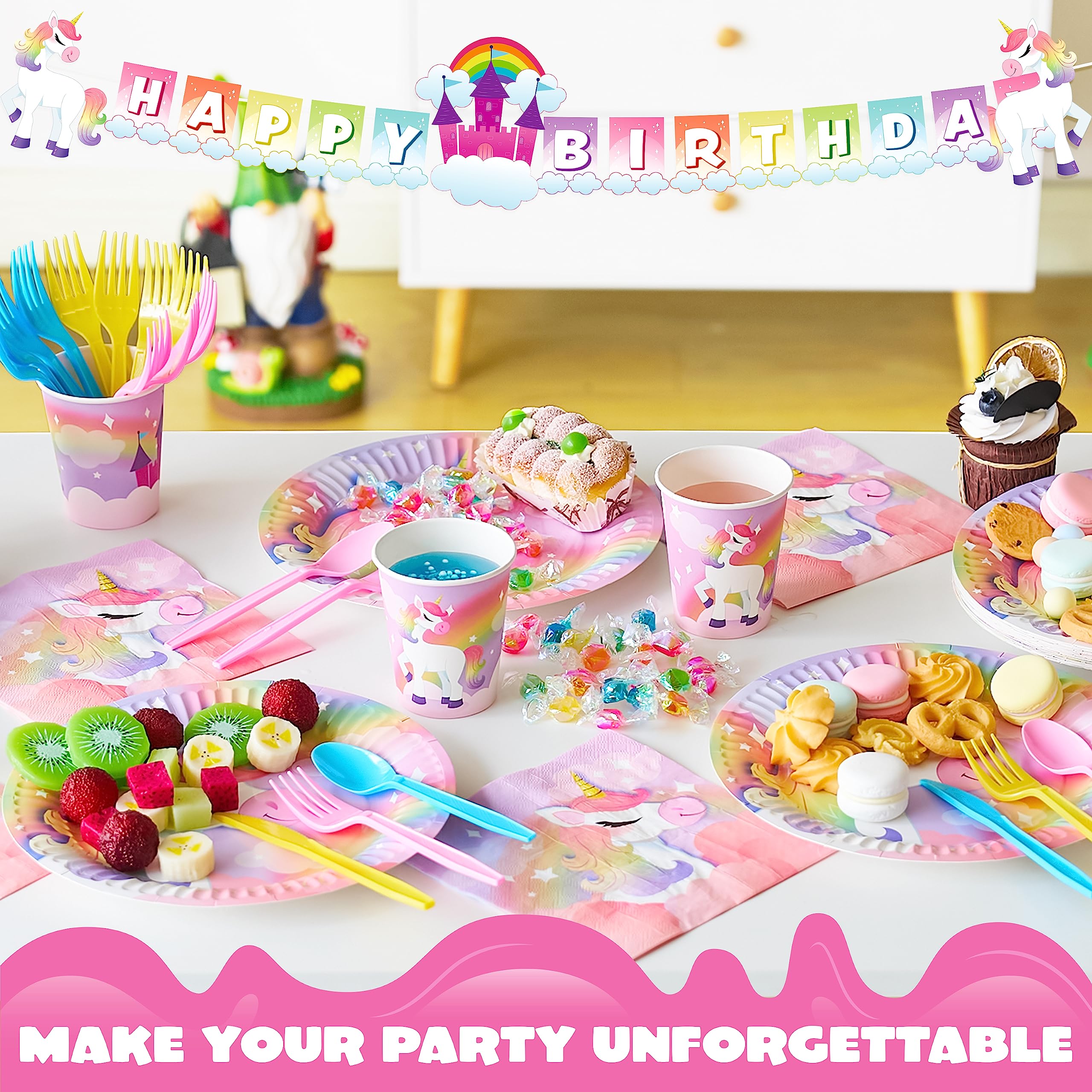 JOYIN unicorn banner closeup showing whimsical details