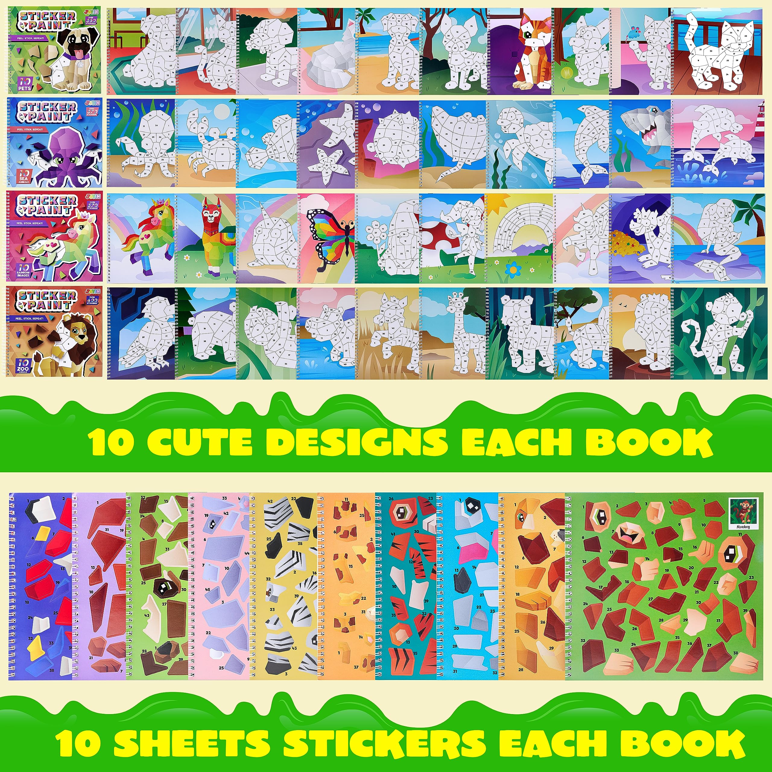 JOYIN unicorn sticker paint book page sparks imagination with bright colors and stickers
