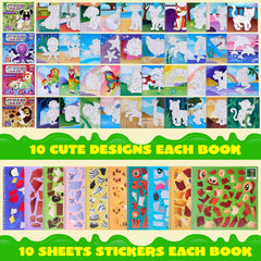 JOYIN unicorn sticker paint book page sparks imagination with bright colors and stickers
