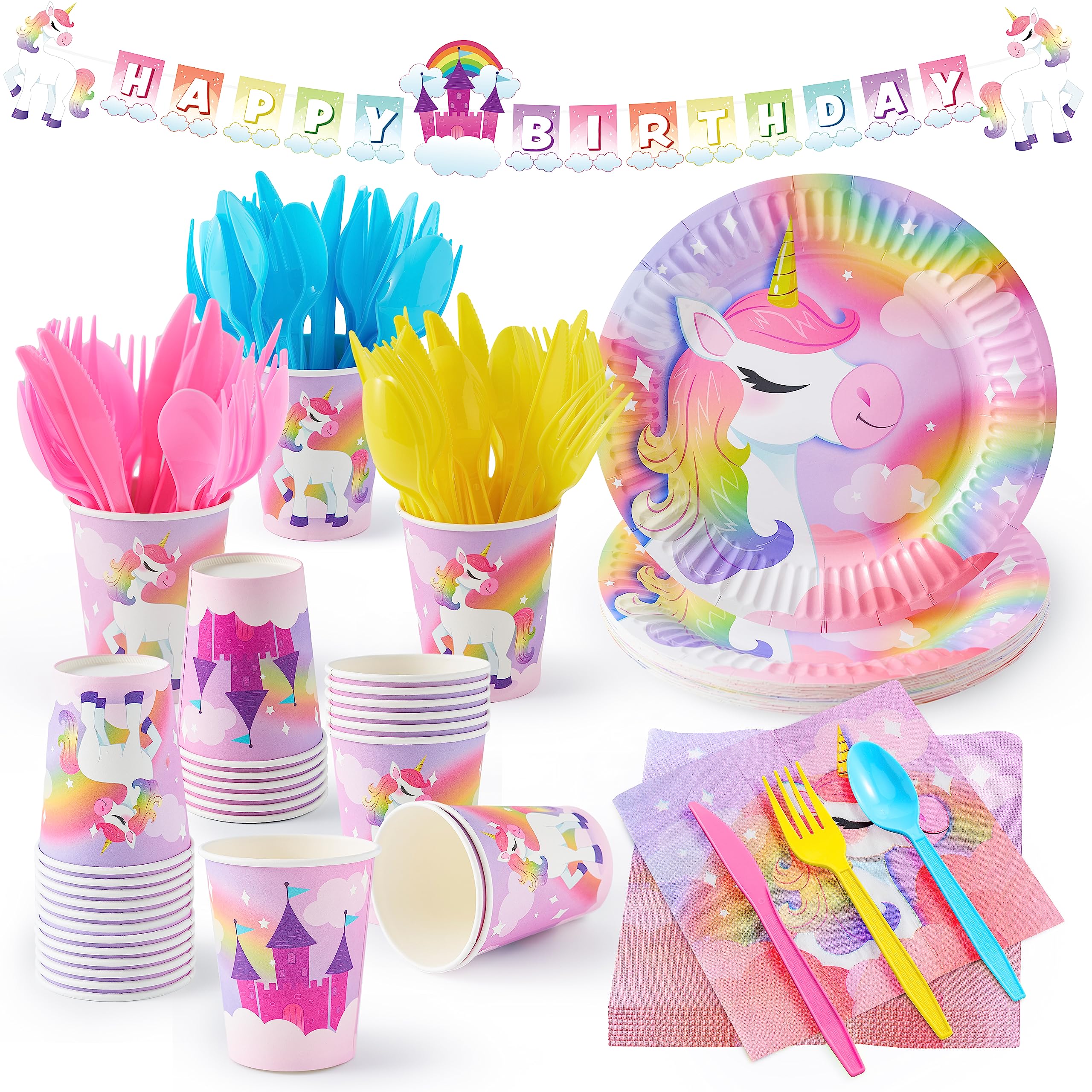 JOYIN unicorn table setting idea for cohesive theme