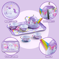 JOYIN unicorn tea party plates coordinate for pretend meals.