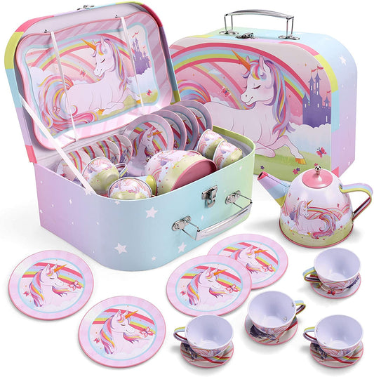 JOYIN unicorn tea set teapot for pretend play and storytelling