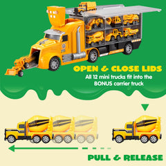 JOYIN twelve unique truck designs designed for varied play scenarios.