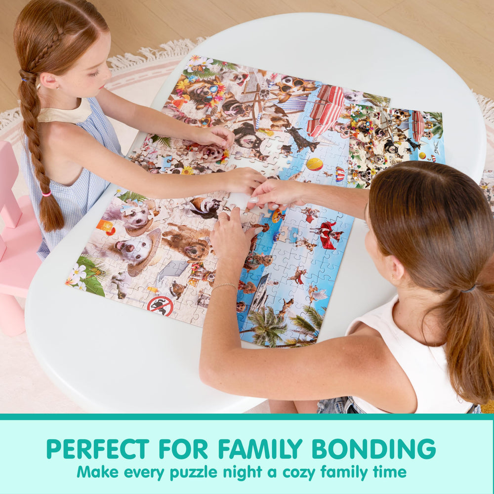 JOYIN Vacation Pups puzzle packaging highlights value pack and easy organization.