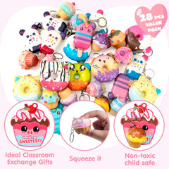 JOYIN Valentine dessert squishy cupcakes, colorful squish for calm moments and creative play.
