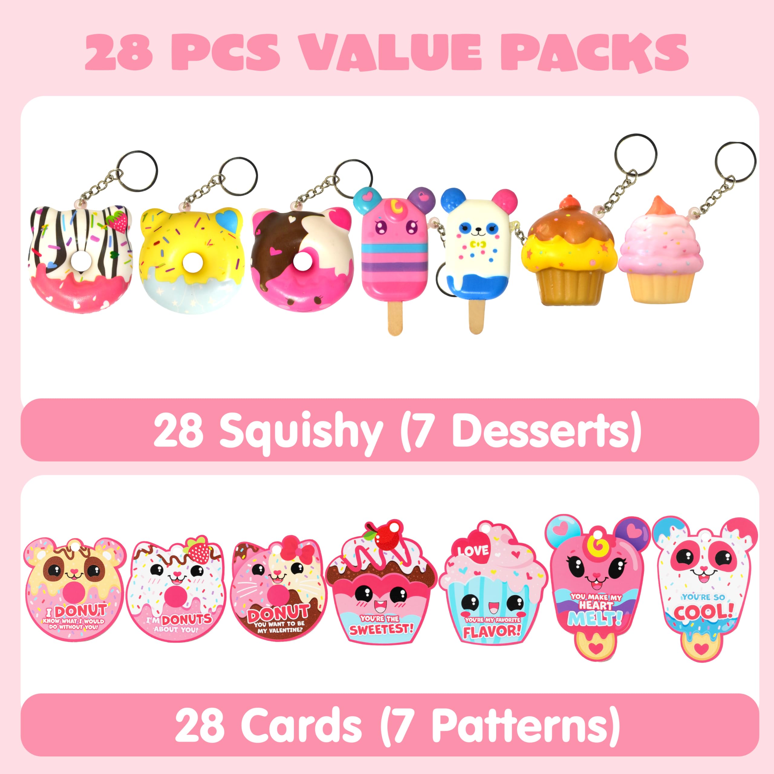 JOYIN Valentine dessert squishy popsicles close-up, tactile play boosts focus during lessons.