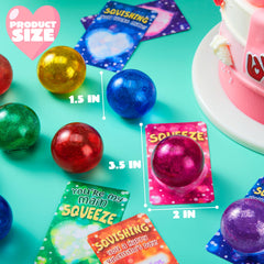 JOYIN Valentine stretchy ball glitter blue for sensory exploration and party fun.