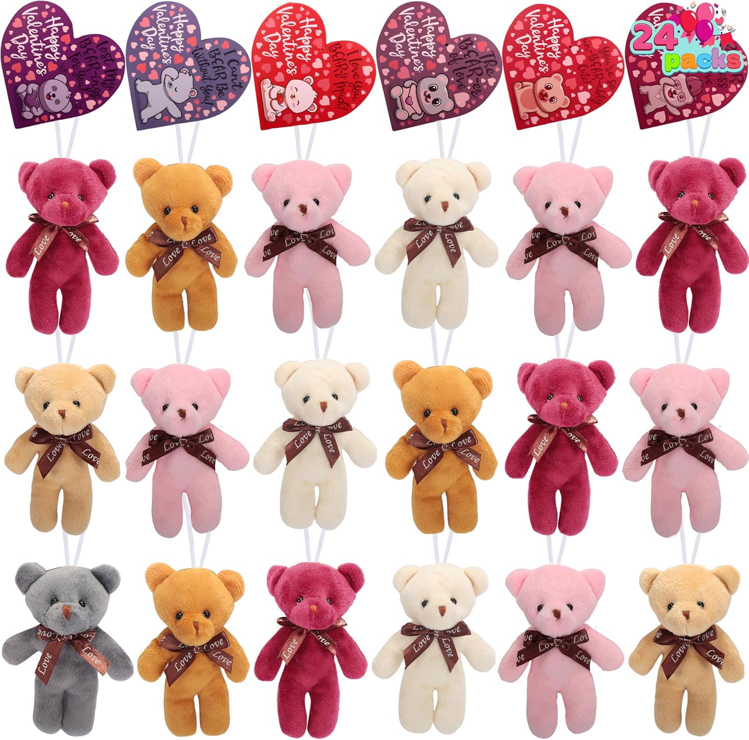 JOYIN plush brown bear hugger with soft fur, ideal for classroom exchange.