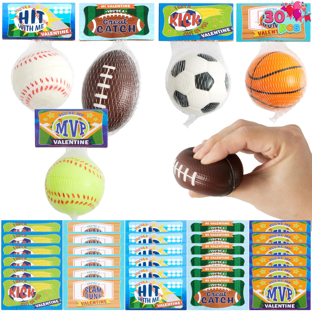 JOYIN valentines gift-card foam ball for classroom rewards and party favors.