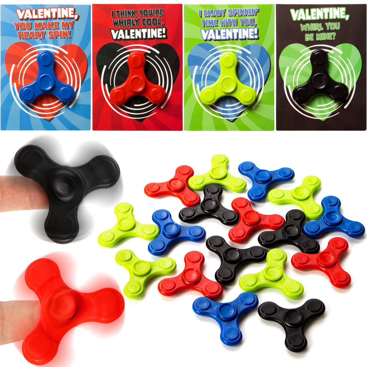 JOYIN valentines packaging displays a ready-to-gift fidget spinner and cards for celebrations