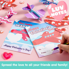 JOYIN Valentines plane cards prizes for classroom rewards.
