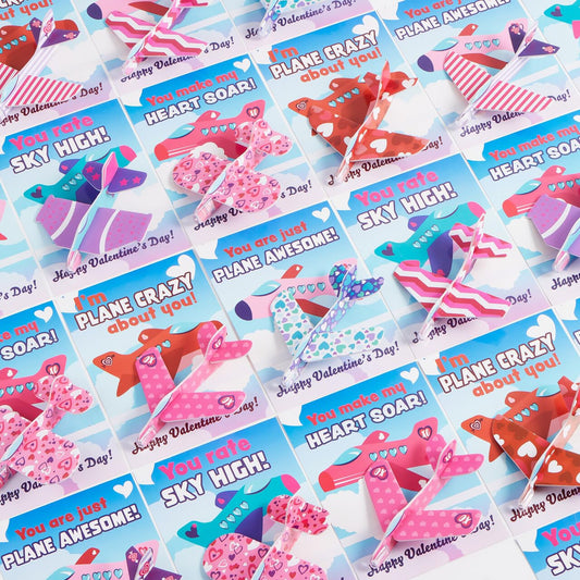 JOYIN Valentines plane cards with punchline design 1 ideal for gift exchanges.