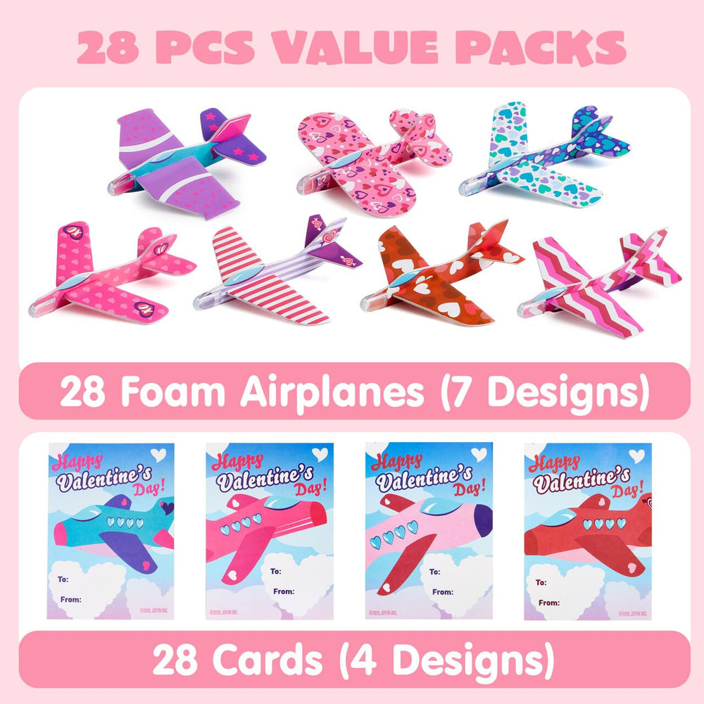 JOYIN Valentines plane cards with punchline design 2 ideal for classroom activities.