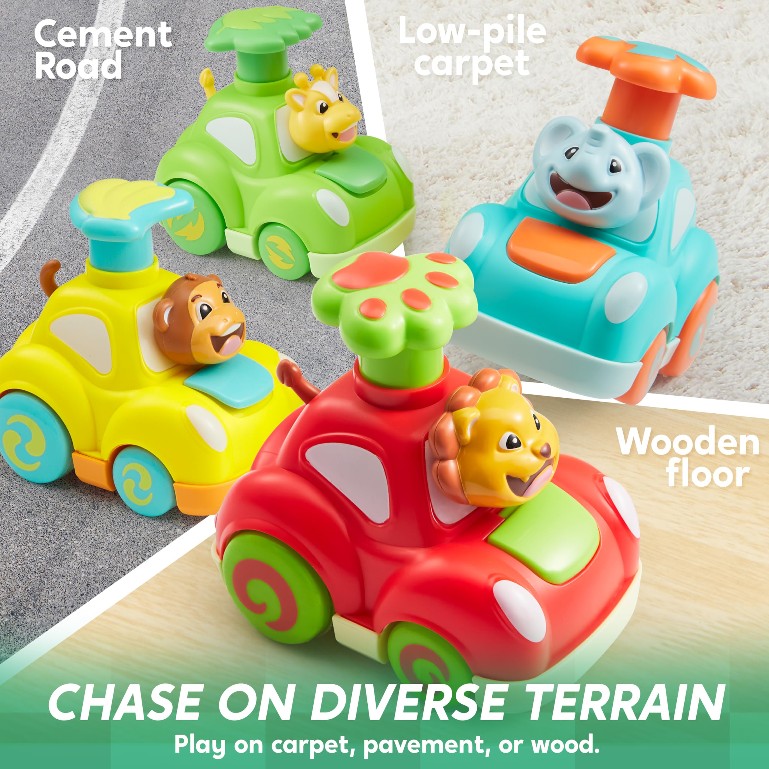JOYIN wind-up toy parts highlight movable tails and engine hood.