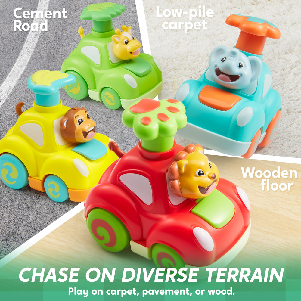 JOYIN wind-up toy parts highlight movable tails and engine hood.