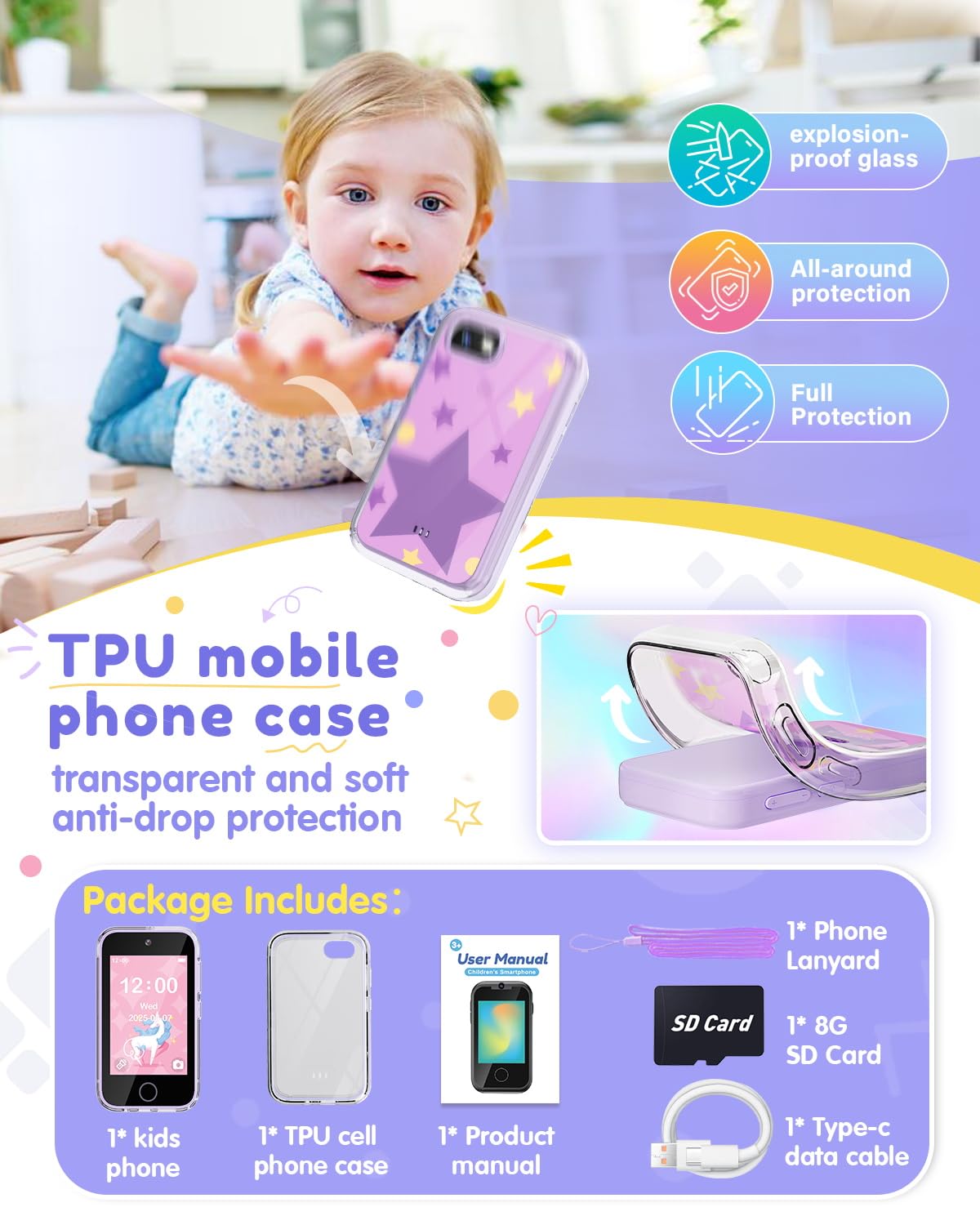 Joyjam included 8GB SD card and protective case for safe use.