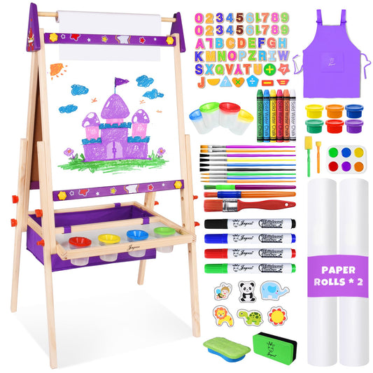 Joyooss Art Easel: double-sided magnetic board for writing and magnetic play.