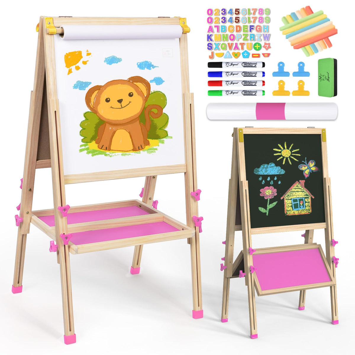 Joyooss Art Easel folded for compact storage, ideal for small spaces.