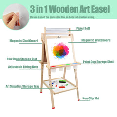 Joyooss Art Easel includes paper roll and magnets for versatile activities