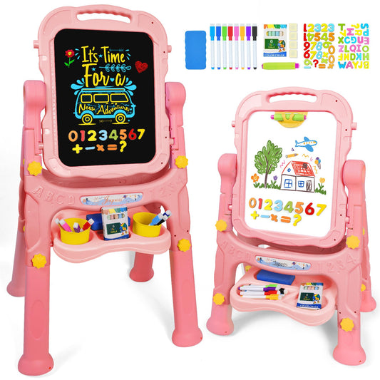 Joyooss art easel with magnetic double-sided drawing board for kids' creative sessions.