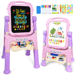 Joyooss art easel for kids with adjustable height enables growing artists to paint comfortably.