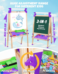 JOYOOSS red tray keeps supplies within easy reach during art time.