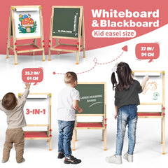 JOYOOSS Art Easel whiteboard side for quick doodling and learning