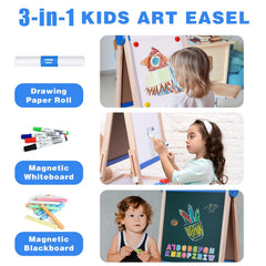 Joyooss double-sided magnetic whiteboard ready for drawings and letters