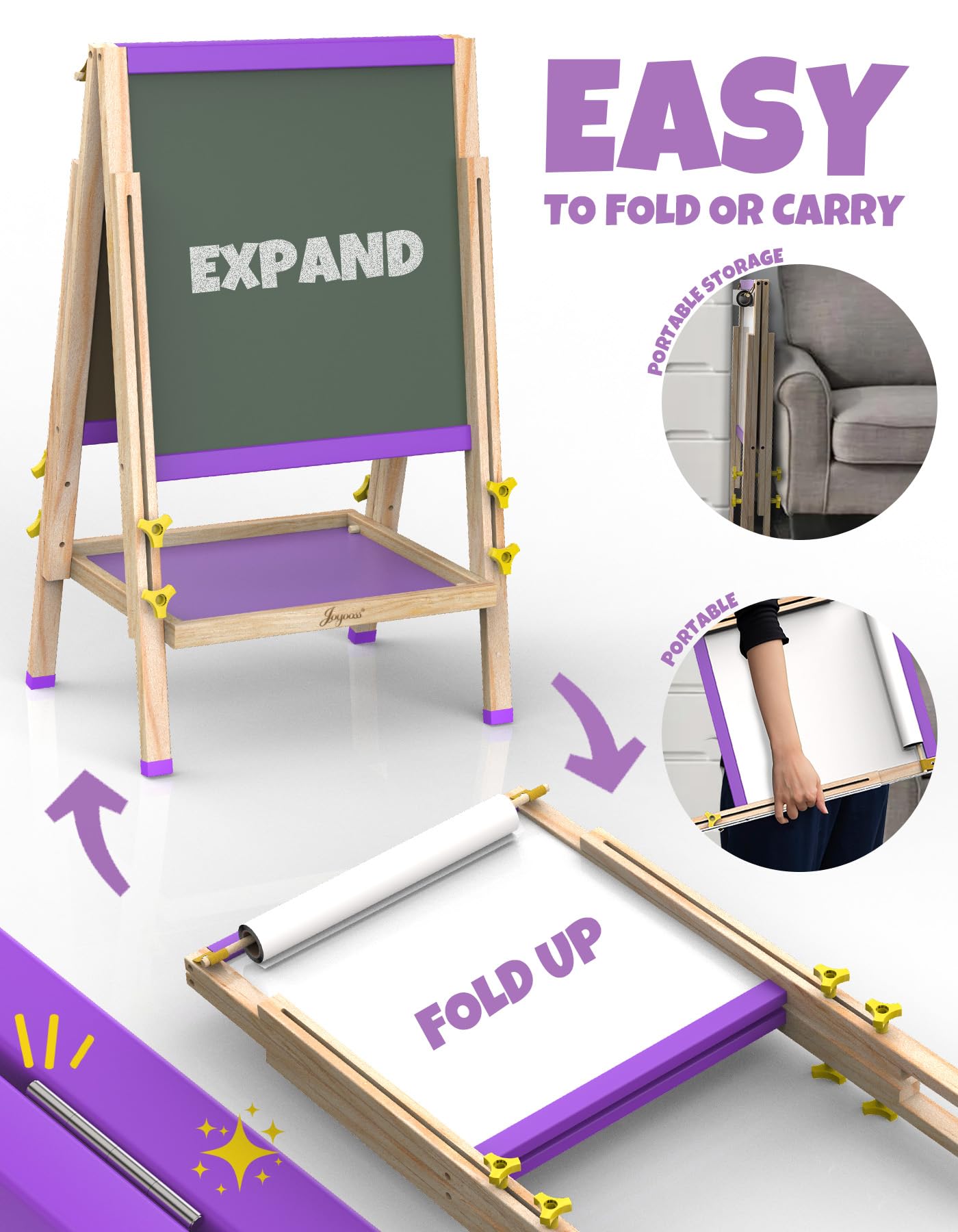 JOYOOSS kids drawing on magnetic board promotes hands-on learning.