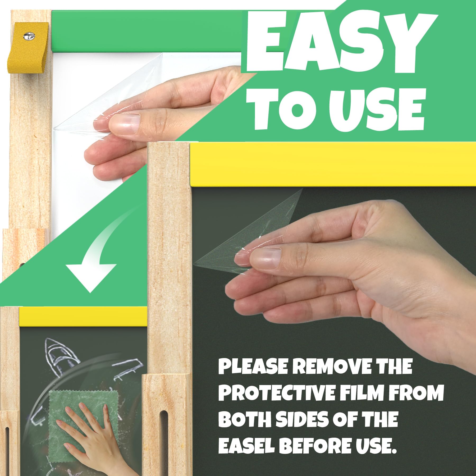 Joyooss Kids Easel magnetic components secure paper and accessories.