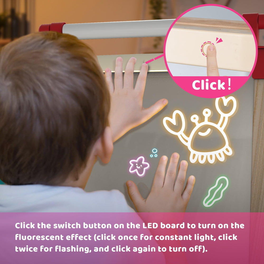 JOYOOSS LED easel with durable wooden frame built for long-lasting use.