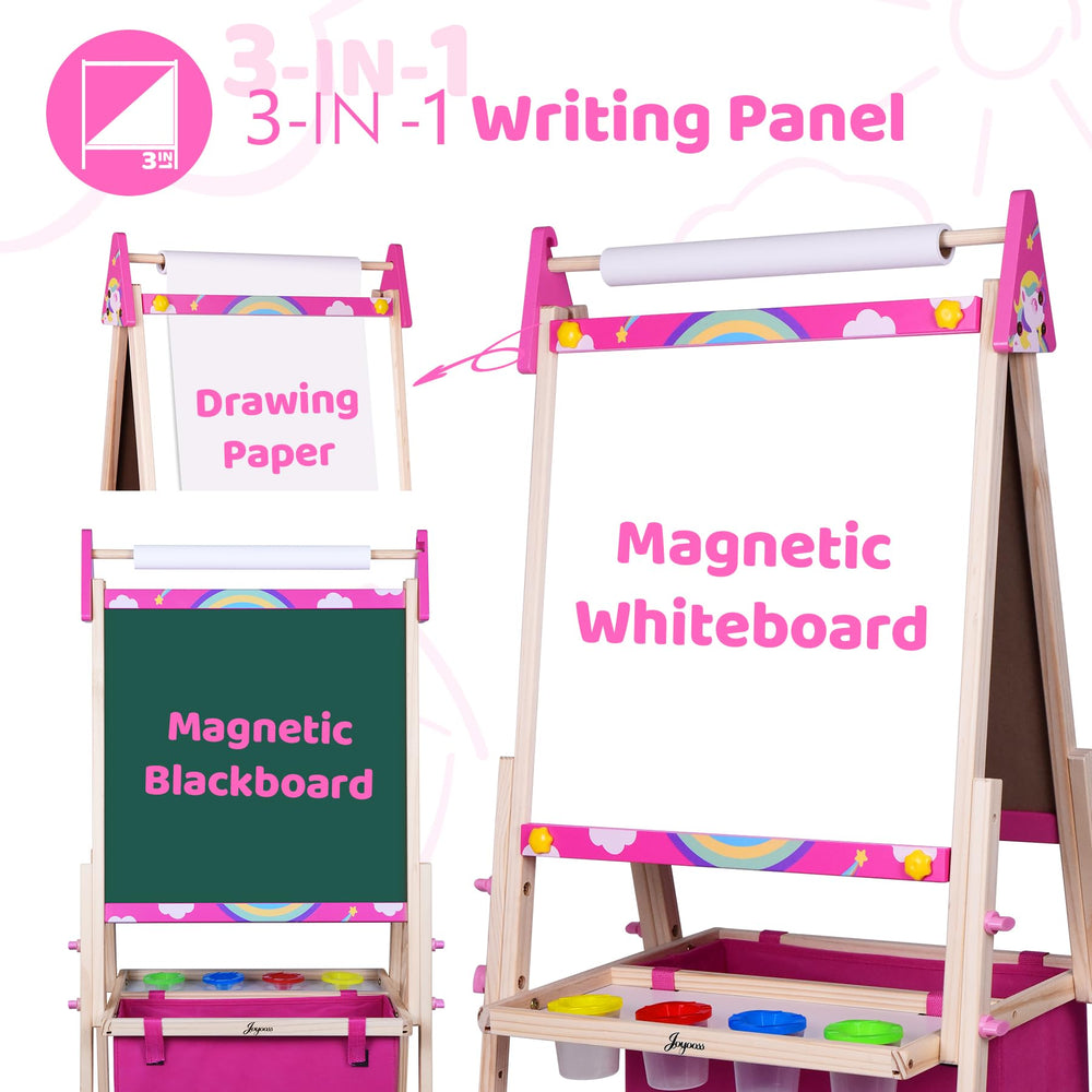 Joyoss art easel accessory pack offers brushes, chalk, colors.