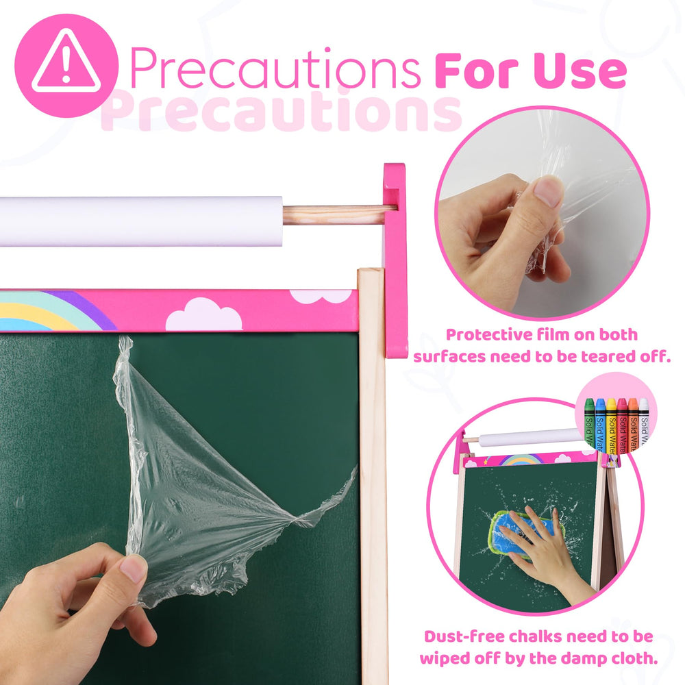Joyoss art easel supports indoor and outdoor creative play.