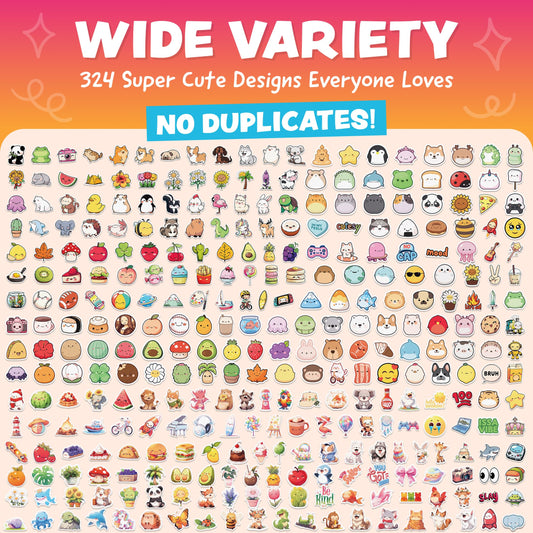 Joyousa water bottle stickers display fruit and kawaii themes for easy identification and daily inspiration.