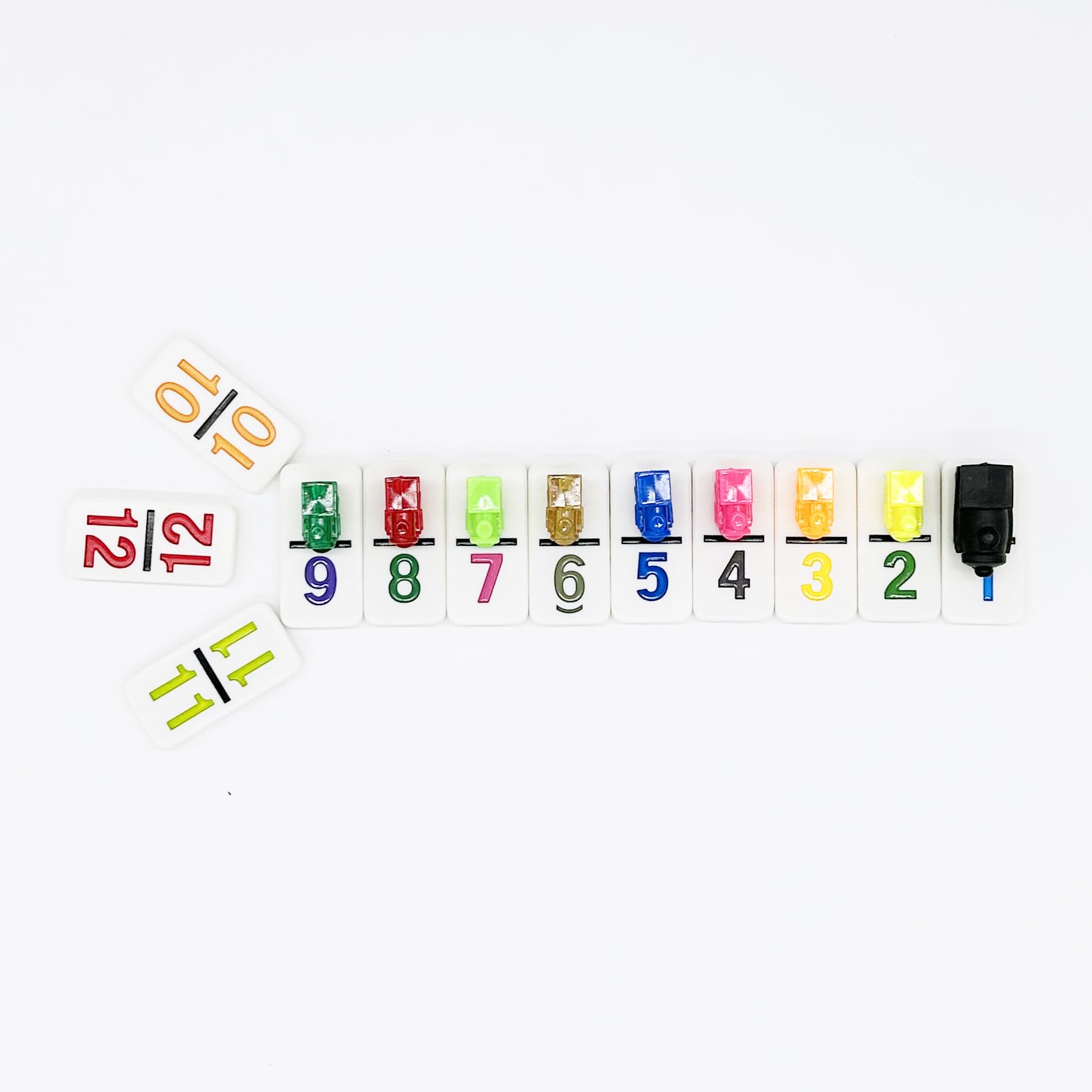 JOYOUSLIFE Mexican Train 91-tile set with numbered sides and blanks