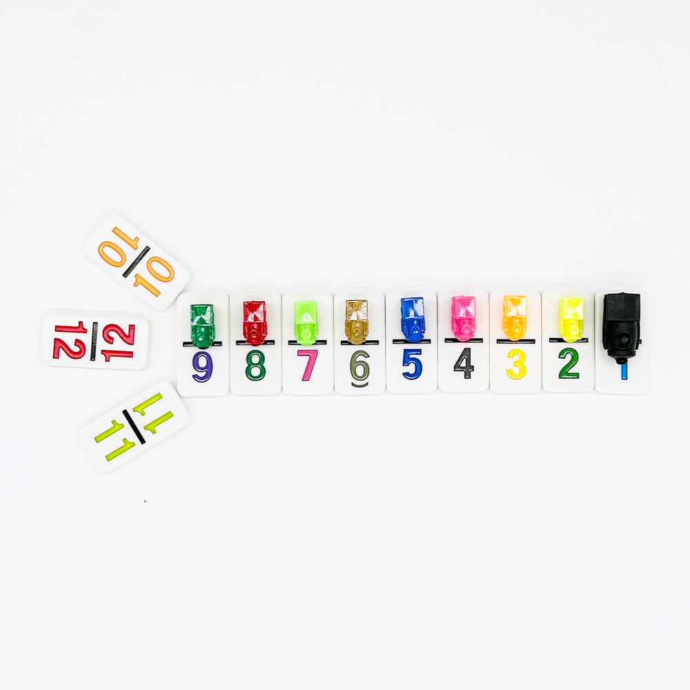 JOYOUSLIFE Mexican Train 91-tile set with numbered sides and blanks