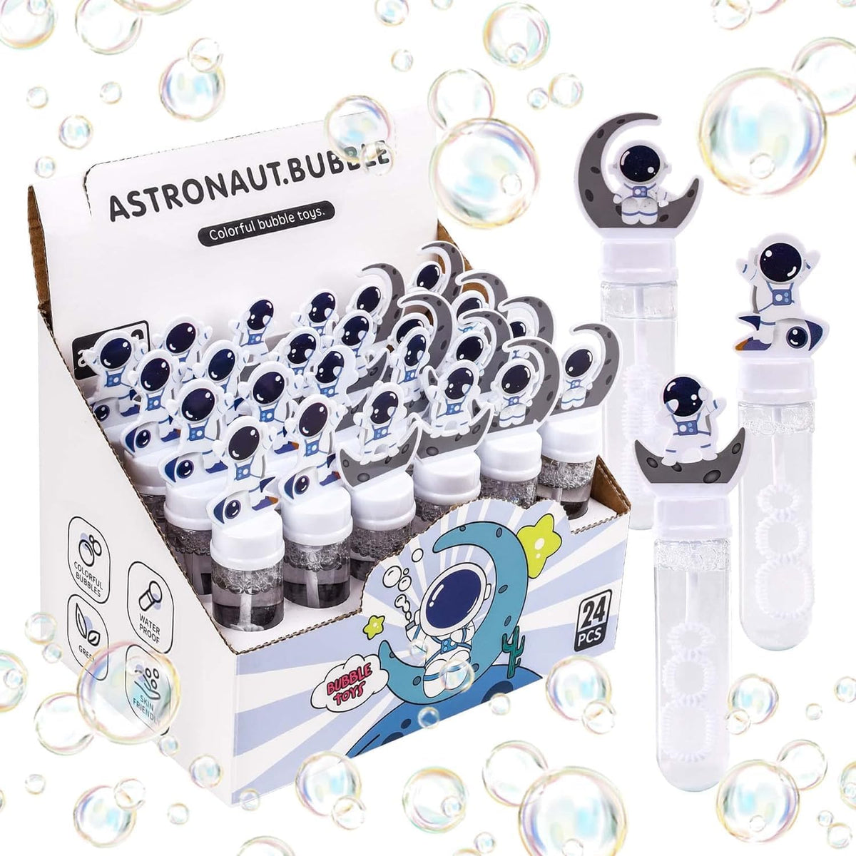 JOYYPOP astronaut bubble wand pack, ideal space party favors for kids.