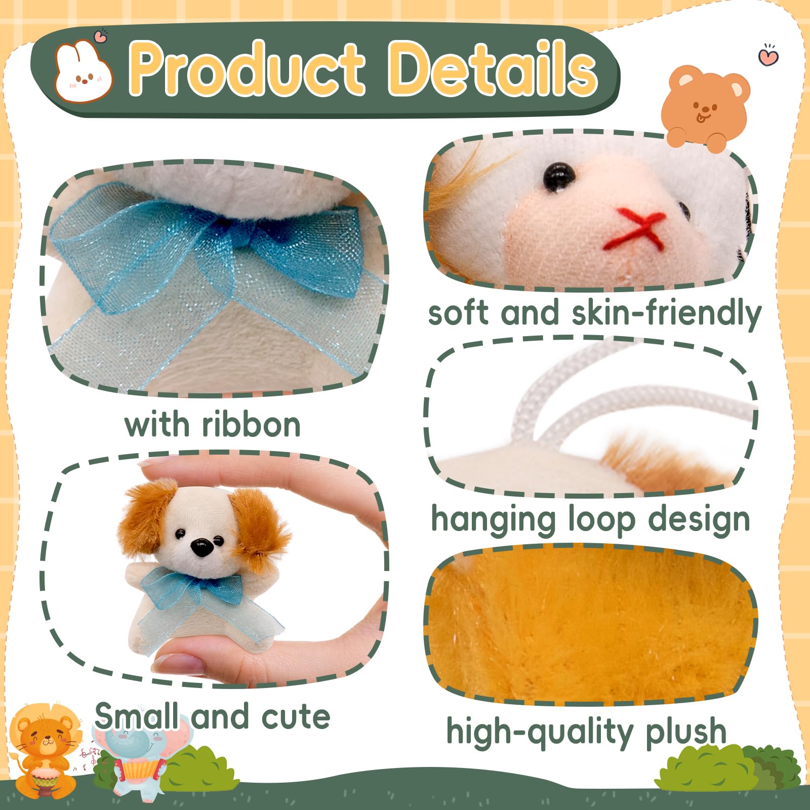 JoyRapt plush toys feature soft plush material for gentle play.