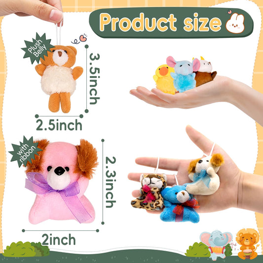 JoyRapt stuffed animals with hanging loop design for backpacks and pencil cases.
