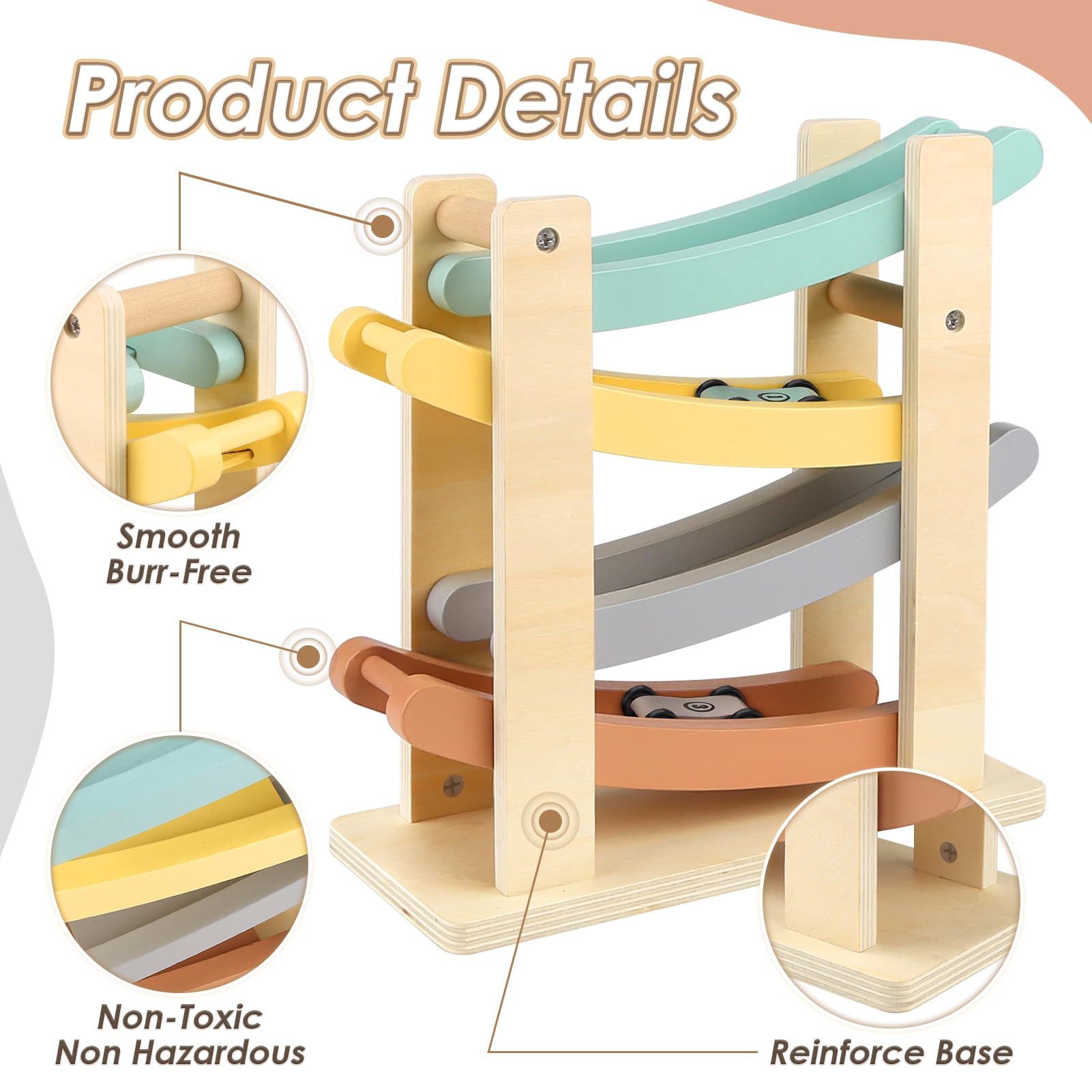 Joyreal durable wooden toy withstands energetic toddler use and drops.
