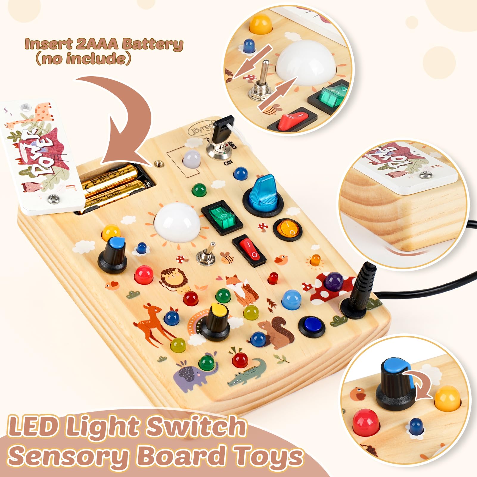 Joyreal forest-inspired wooden construction offers durable, non-toxic materials for safe exploration.