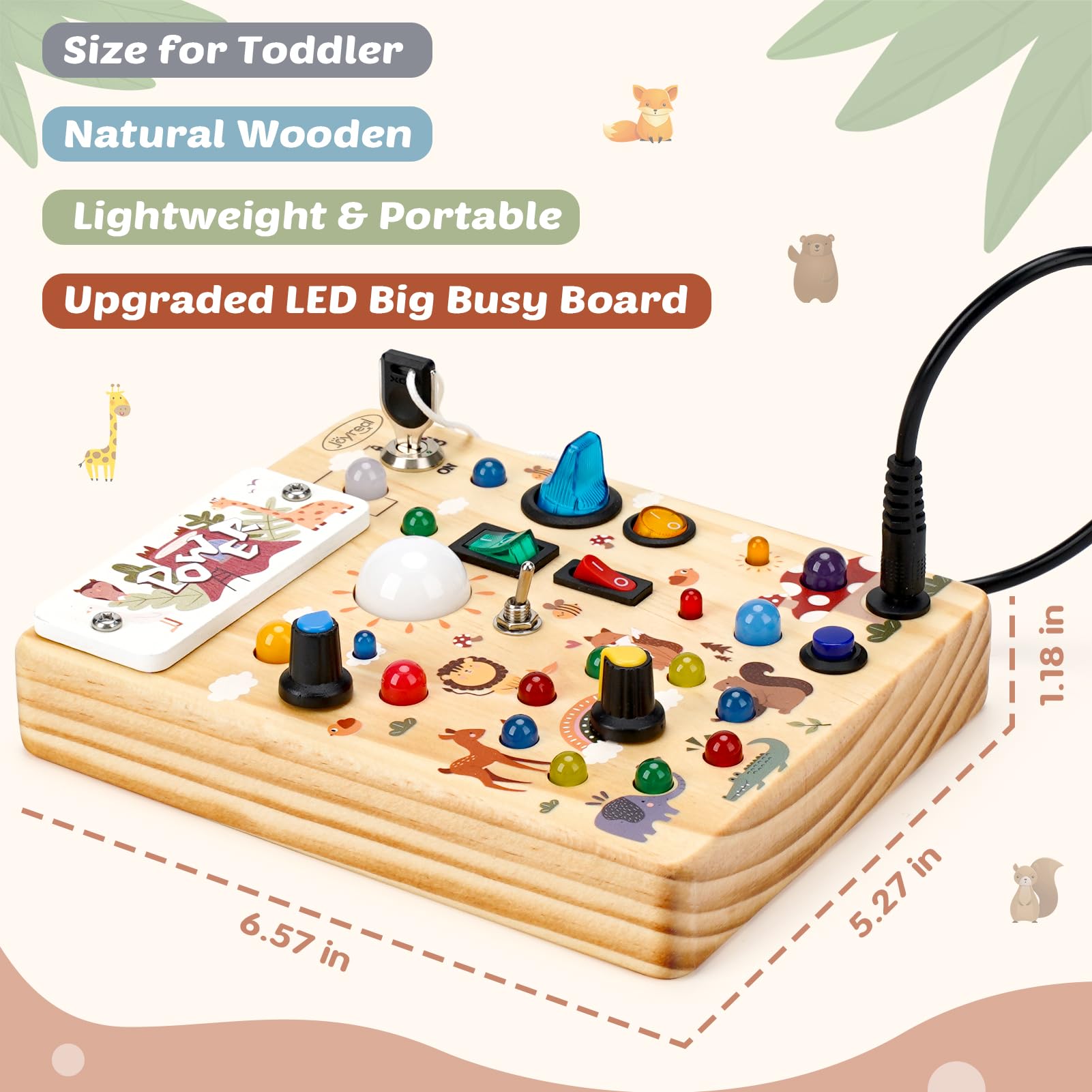 Joyreal learning toy for toddlers supports color and size recognition.