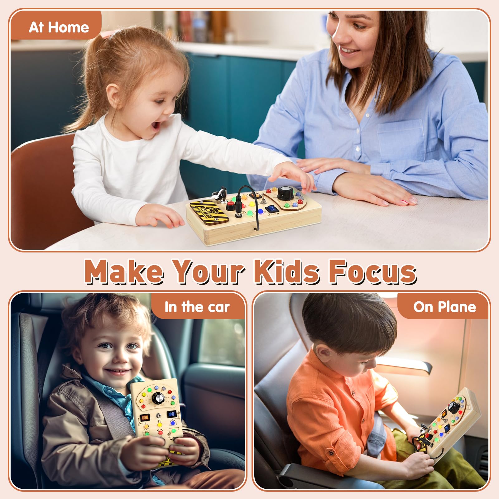 Joyreal LED light switch visuals invite interactive play and learning.
